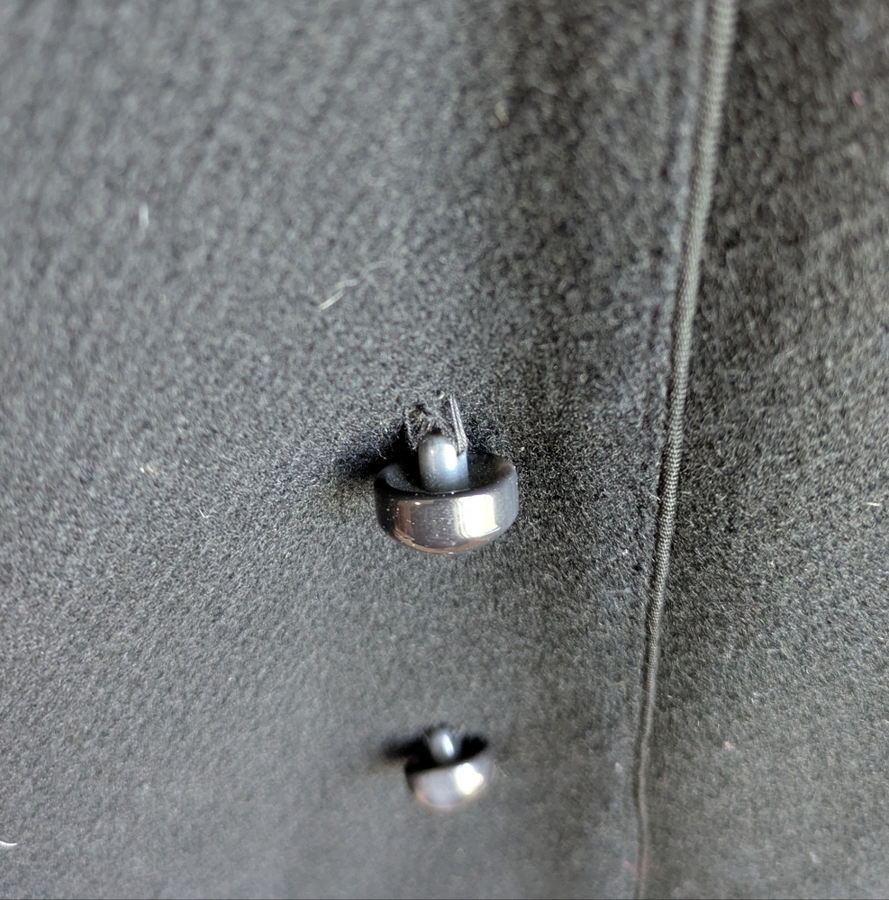 Marc Jacobs Black Double-Breasted Long Coat Size 4 - Picture 3 of 10